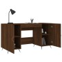 Brown oak engineered wood desk 140x50x75 cm by vidaXL, Desks - Ref: Foro24-829523, Price: 113,18 €, Discount: %