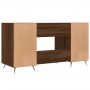 Brown oak engineered wood desk 140x50x75 cm by vidaXL, Desks - Ref: Foro24-829523, Price: 113,18 €, Discount: %