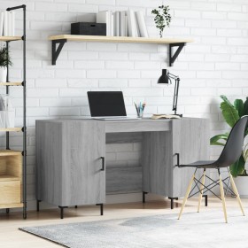 Escritorio madera de ingeniería gris Sonoma 140x50x75 cm de vidaXL, Escritorios - Ref: Foro24-829554, Precio: 119,94 €, Descu...