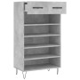 Engineered wood shoe rack in gray concrete, 60x35x105 cm. by vidaXL, Closets and storage - Ref: Foro24-829608, Price: 53,14 €...