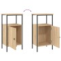 Mesitas noche 2 uds madera ingeniería roble Sonoma 41x31x80 cm de vidaXL, Mesitas de noche - Ref: Foro24-825926, Precio: 69,7...