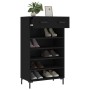 Black engineered wood shoe rack 60x35x105 cm by vidaXL, Closets and storage - Ref: Foro24-829613, Price: 58,87 €, Discount: %