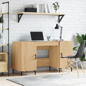 Engineered wood Sonoma oak desk 140x50x75 cm by vidaXL, Desks - Ref: Foro24-829551, Price: 115,99 €, Discount: %