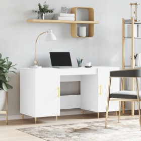 Engineered wood white desk 140x50x75 cm by vidaXL, Desks - Ref: Foro24-829532, Price: 118,18 €, Discount: %