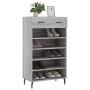 Engineered wood gray Sonoma shoerack 60x35x105 cm by vidaXL, Closets and storage - Ref: Foro24-829634, Price: 63,99 €, Discou...