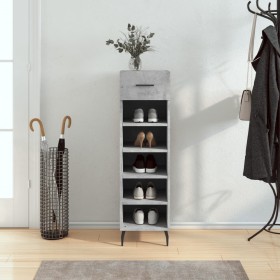 Concrete gray engineered wood shoe rack 30x35x105 cm by vidaXL, Closets and storage - Ref: Foro24-829696, Price: 42,06 €, Dis...