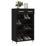 Black engineered wood shoe rack 60x35x105 cm by vidaXL, Closets and storage - Ref: Foro24-829589, Price: 87,79 €, Discount: %