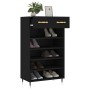 Black engineered wood shoe rack 60x35x105 cm by vidaXL, Closets and storage - Ref: Foro24-829589, Price: 87,79 €, Discount: %