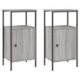 Bedside tables 2 units engineered wood gray Sonoma 41x31x80cm by vidaXL, Nightstands - Ref: Foro24-825930, Price: 75,06 €, Di...