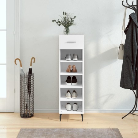 White engineered wood shoe rack 30x35x105 cm by vidaXL, Closets and storage - Ref: Foro24-829692, Price: 48,41 €, Discount: %