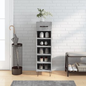 Concrete gray engineered wood shoe rack 30x35x105 cm by vidaXL, Closets and storage - Ref: Foro24-829672, Price: 39,88 €, Dis...