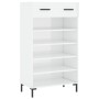 Glossy white plywood shoe cabinet 60x35x105 cm by vidaXL, Closets and storage - Ref: Foro24-829614, Price: 66,91 €, Discount: %