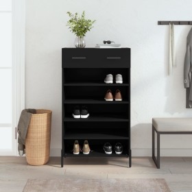 Zapatero madera de ingeniería negro 60x35x105 cm de vidaXL, Armarios y almacenamiento - Ref: Foro24-829621, Precio: 80,01 €, ...