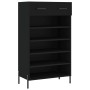 Zapatero madera de ingeniería negro 60x35x105 cm de vidaXL, Armarios y almacenamiento - Ref: Foro24-829621, Precio: 79,59 €, ...