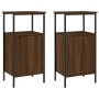 Bedside tables 2 units engineered wood brown oak 41x31x80 cm by vidaXL, Nightstands - Ref: Foro24-825932, Price: 71,27 €, Dis...