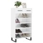 Glossy white plywood shoe cabinet 60x35x105 cm by vidaXL, Closets and storage - Ref: Foro24-829638, Price: 66,14 €, Discount: %