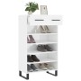 Glossy white plywood shoe cabinet 60x35x105 cm by vidaXL, Closets and storage - Ref: Foro24-829638, Price: 66,14 €, Discount: %