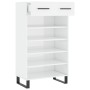 Glossy white plywood shoe cabinet 60x35x105 cm by vidaXL, Closets and storage - Ref: Foro24-829638, Price: 66,14 €, Discount: %