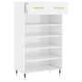 Glossy white plywood shoe cabinet 60x35x105 cm by vidaXL, Closets and storage - Ref: Foro24-829590, Price: 59,75 €, Discount: %