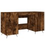 Smoked oak engineered wood desk 140x50x75 cm by vidaXL, Desks - Ref: Foro24-829521, Price: 114,26 €, Discount: %