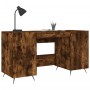 Smoked oak engineered wood desk 140x50x75 cm by vidaXL, Desks - Ref: Foro24-829521, Price: 114,26 €, Discount: %