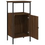 Bedside tables 2 units engineered wood brown oak 41x31x80 cm by vidaXL, Nightstands - Ref: Foro24-825932, Price: 71,27 €, Dis...