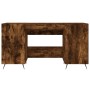 Smoked oak engineered wood desk 140x50x75 cm by vidaXL, Desks - Ref: Foro24-829521, Price: 114,26 €, Discount: %