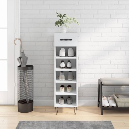 White engineered wood shoe rack 30x35x105 cm by vidaXL, Closets and storage - Ref: Foro24-829668, Price: 65,99 €, Discount: %