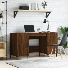 Brown oak engineered wood desk 140x50x75 cm by vidaXL, Desks - Ref: Foro24-829555, Price: 97,99 €, Discount: %