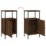 Bedside tables 2 units engineered wood brown oak 41x31x80 cm by vidaXL, Nightstands - Ref: Foro24-825932, Price: 71,27 €, Dis...