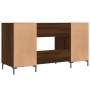 Escritorio madera de ingeniería roble marrón 140x50x75 cm de vidaXL, Escritorios - Ref: Foro24-829555, Precio: 118,63 €, Desc...