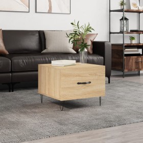 Oak Sonoma plywood coffee table 50x50x40 cm by vidaXL, Coffee table - Ref: Foro24-829386, Price: 36,99 €, Discount: %