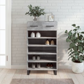 Concrete gray engineered wood shoe rack 60x35x105 cm by vidaXL, Closets and storage - Ref: Foro24-829640, Price: 60,99 €, Dis...