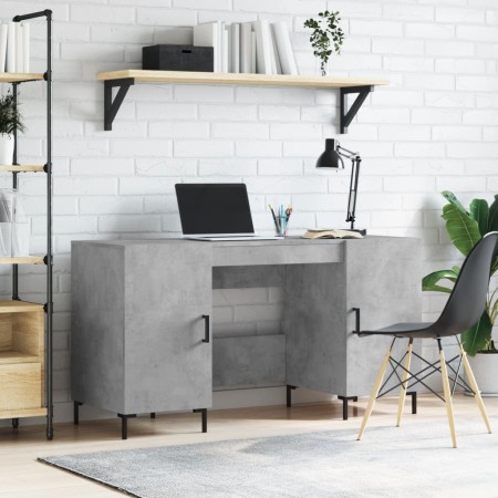 Concrete gray engineered wood desk 140x50x75 cm by vidaXL, Desks - Ref: Foro24-829552, Price: 114,93 €, Discount: %