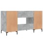 Concrete gray engineered wood desk 140x50x75 cm by vidaXL, Desks - Ref: Foro24-829552, Price: 114,93 €, Discount: %