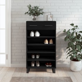 Zapatero madera de ingeniería negro 60x35x105 cm de vidaXL, Armarios y almacenamiento - Ref: Foro24-829637, Precio: 80,17 €, ...