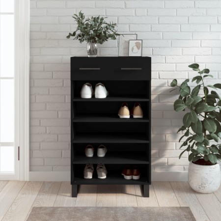 Zapatero madera de ingeniería negro 60x35x105 cm de vidaXL, Armarios y almacenamiento - Ref: Foro24-829637, Precio: 80,05 €, ...