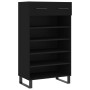 Black engineered wood shoe rack 60x35x105 cm by vidaXL, Closets and storage - Ref: Foro24-829637, Price: 80,05 €, Discount: %