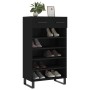 Black engineered wood shoe rack 60x35x105 cm by vidaXL, Closets and storage - Ref: Foro24-829637, Price: 80,05 €, Discount: %