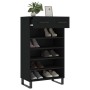 Black engineered wood shoe rack 60x35x105 cm by vidaXL, Closets and storage - Ref: Foro24-829637, Price: 80,05 €, Discount: %