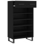 Zapatero madera de ingeniería negro 60x35x105 cm de vidaXL, Armarios y almacenamiento - Ref: Foro24-829637, Precio: 80,05 €, ...