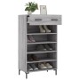 Sonoma gray engineered wood shoe rack 60x35x105 cm by vidaXL, Closets and storage - Ref: Foro24-829618, Price: 78,40 €, Disco...