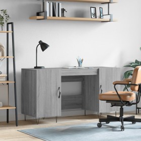 Escritorio madera de ingeniería gris Sonoma 140x50x75 cm de vidaXL, Escritorios - Ref: Foro24-829546, Precio: 112,99 €, Descu...