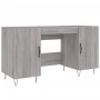 Sonoma gray engineered wood desk 140x50x75 cm by vidaXL, Desks - Ref: Foro24-829546, Price: 112,18 €, Discount: %