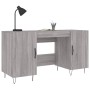 Sonoma gray engineered wood desk 140x50x75 cm by vidaXL, Desks - Ref: Foro24-829546, Price: 112,18 €, Discount: %