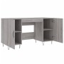 Sonoma gray engineered wood desk 140x50x75 cm by vidaXL, Desks - Ref: Foro24-829546, Price: 112,18 €, Discount: %