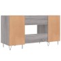 Sonoma gray engineered wood desk 140x50x75 cm by vidaXL, Desks - Ref: Foro24-829546, Price: 112,18 €, Discount: %