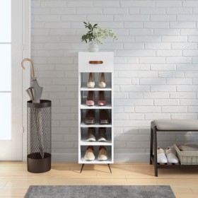 White engineered wood shoe rack 30x35x105 cm by vidaXL, Closets and storage - Ref: Foro24-829644, Price: 42,01 €, Discount: %