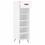 White engineered wood shoe rack 30x35x105 cm by vidaXL, Closets and storage - Ref: Foro24-829644, Price: 42,01 €, Discount: %