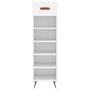 White engineered wood shoe rack 30x35x105 cm by vidaXL, Closets and storage - Ref: Foro24-829644, Price: 42,01 €, Discount: %